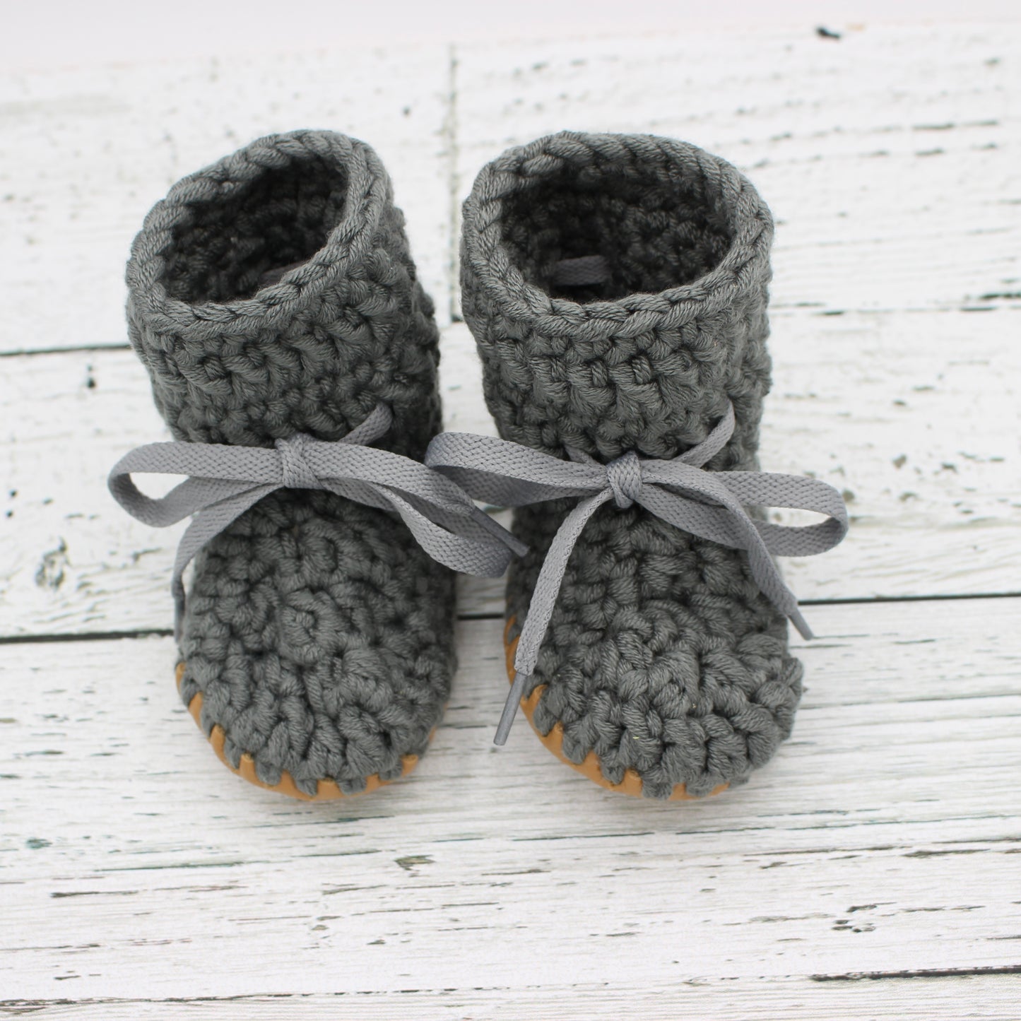 Baby Crochet Boots - Shadow Grey